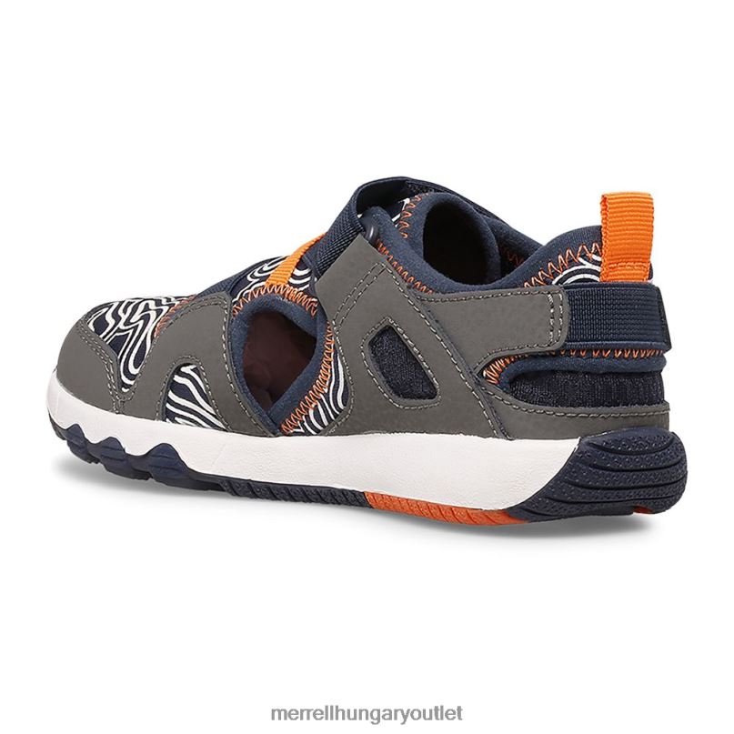 gyerekek Merrell szürke/tengerszín hydro free roam chroma monarch szandál cipő H06N01503