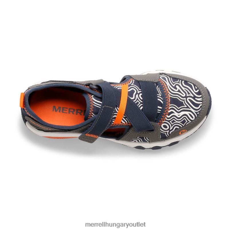 gyerekek Merrell szürke/tengerszín hydro free roam chroma monarch szandál cipő H06N01503
