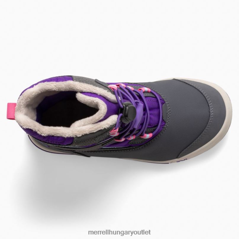 gyerekek Merrell ultraibolya/szürke hópart 3.0 csomagtartó cipő H06N01484