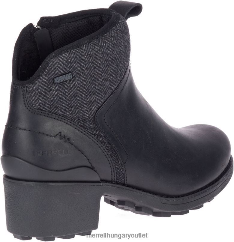 nők Merrell fekete/szén chateau ii mid pull vízálló cipő H06N01151