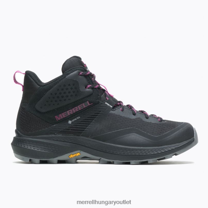 nők Merrell fekete/fukszia mqm 3 mid gore-tex cipő H06N01165