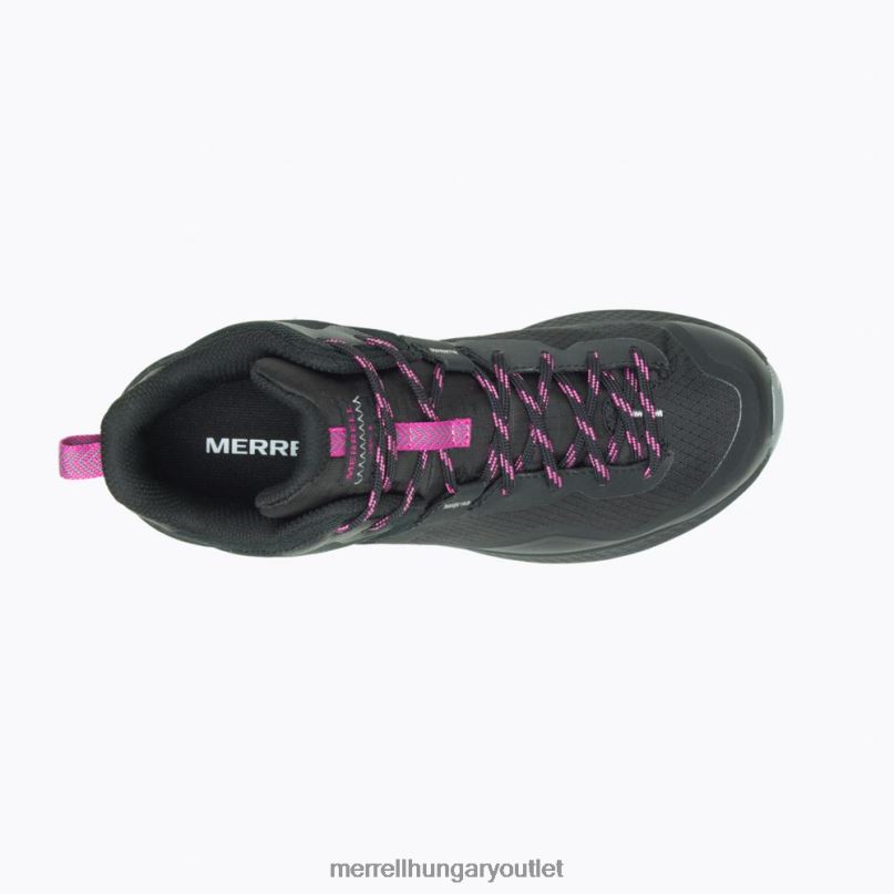 nők Merrell fekete/fukszia mqm 3 mid gore-tex cipő H06N01165