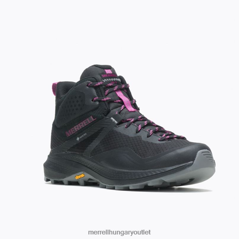 nők Merrell fekete/fukszia mqm 3 mid gore-tex cipő H06N01165