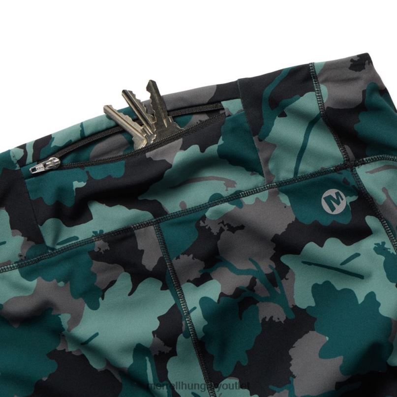 nők Merrell tengeri moha levélnyomat trail running legging ruhák H06N01194