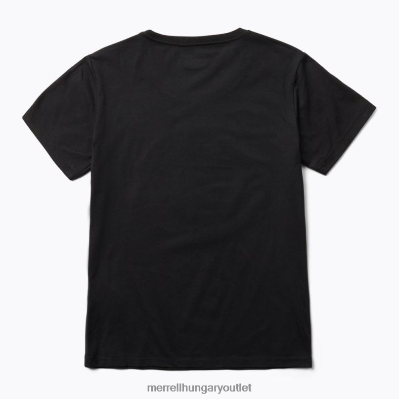 nők Unlikely Hikers X Merrell fekete rövid ujjú póló ruhák H06N01267