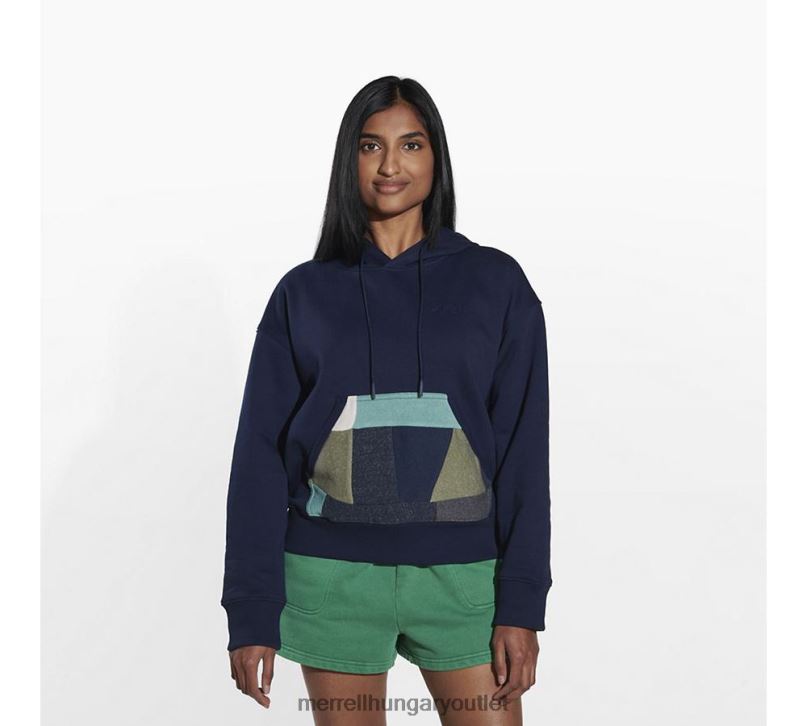 nők Merrell haditengerészet ócska pulóver kapucnis ruhák H06N01240